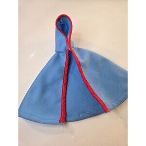 Unbranded Doll Cape Blue with Red Lining Clasp Missing